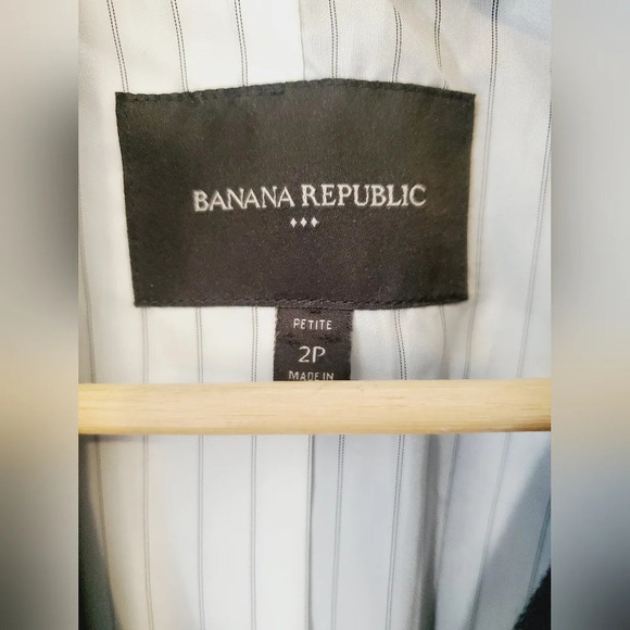 Banana Republic Captains Blazer Jacket Blue Cotton Size 2 Small Sports Coat - Picture 8 of 8